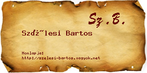 Szélesi Bartos névjegykártya